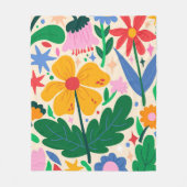 Blume Fleecedecke (Vorderseite)