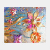 Blume Fleecedecke (Vorderseite (Horizontal))