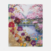 BLUME FLEECEDECKE (Vorderseite)
