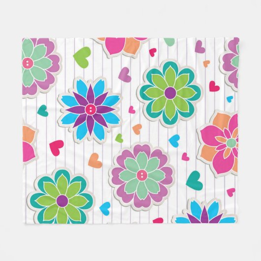 Blume Fleecedecke (Vorderseite (Horizontal))