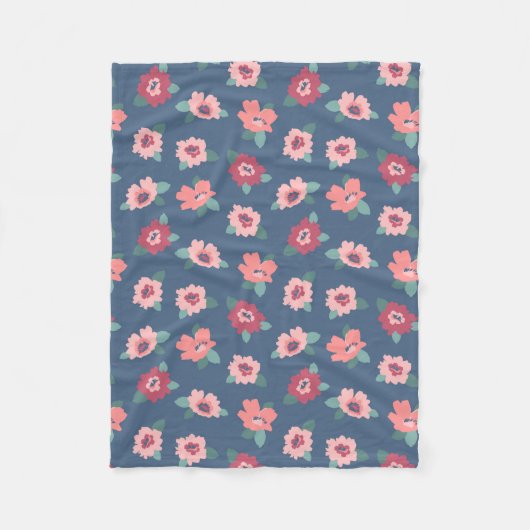 Blume Fleecedecke (Vorderseite)