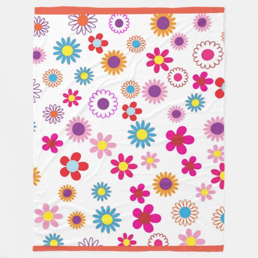 Blume Fleecedecke (Vorderseite)