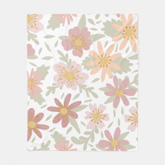 Blume Fleecedecke (Vorderseite)