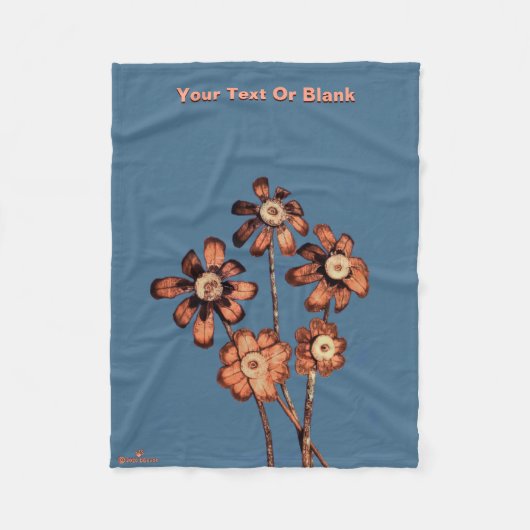 Blume Fleecedecke (Vorderseite)