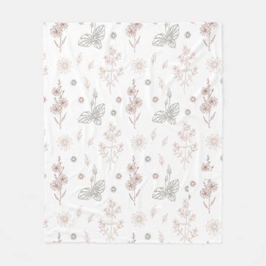 Blume Fleecedecke (Vorderseite)