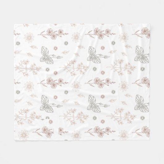 Blume Fleecedecke (Vorderseite (Horizontal))