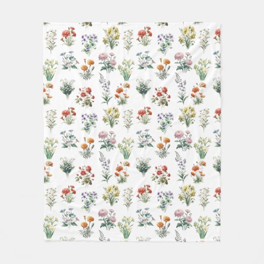 Blume Fleecedecke (Vorderseite)