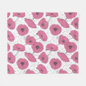 Blume-Fleecedecke aus Mohn Fleecedecke (Vorderseite (Horizontal))