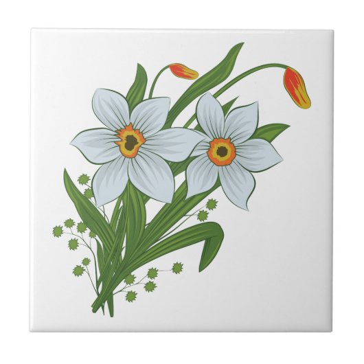 Blume Fliese (Vorderseite)