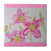 Blume Flora Keramik Tal Fliese (Vorderseite)