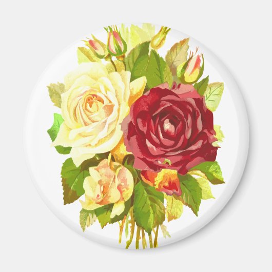 Blume Flora Rose Magnet (Vorne)