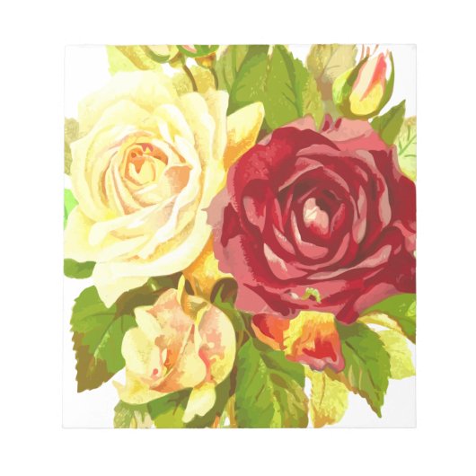 Blume Flora Rose Notizblock (Vorderseite)