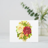 Blume Flora Rose Postkarte (Stehend Vorderseite)