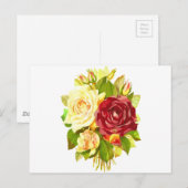 Blume Flora Rose Postkarte (Vorne/Hinten)