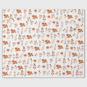 Blume Floral Boho Geschenkpapier (Flach)