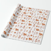 Blume Floral Boho Geschenkpapier (Ungerollt)