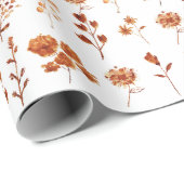 Blume Floral Boho Geschenkpapier (Rolleneckpunkt)