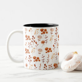 Blume Floral Boho Zweifarbige Tasse