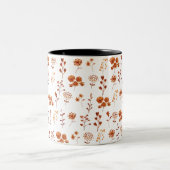 Blume Floral Boho Zweifarbige Tasse (Mittel)