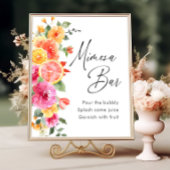 Blume Floral Citrus Bridal Mimosa Bar Poster
