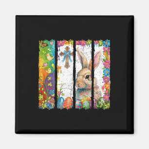 Blume Floral Happy Osterfest Sonniges Kaninchen Os Magnet