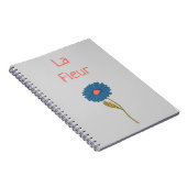 Blume "Floral La Fleur" Notizblock (Rechte Seite)