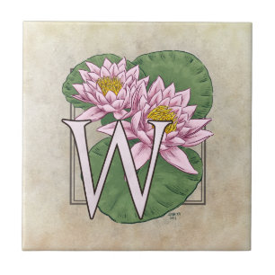 Blume Floral Monogram Art Fliese
