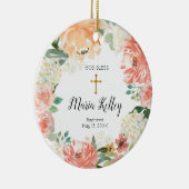 Blume Floral Personalisiert Girl Taufe Ornament (Rechts)