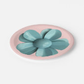 Blume Floral Spring Summer Wedding Blue Daisy Pappteller (Schrägansicht)