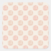 Blume Floral Square Sticker (Vorderseite)