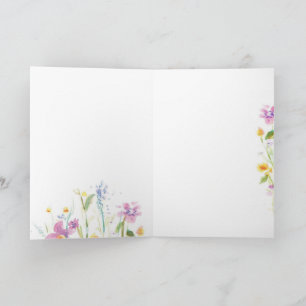 Blume floralgeklappte Grußkarte Karte