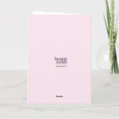 Blume floralgeklappte Grußkarte Karte (Rückseite)