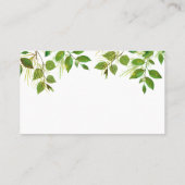 Blume | Florist Blank Foliage Visitenkarte (Rückseite)