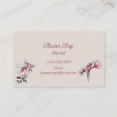 Blume Florist Shop Visitenkarte (Rückseite)