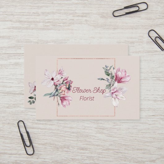 Blume Florist Shop Visitenkarte (Vorderseite/Rückseite Beispiel)