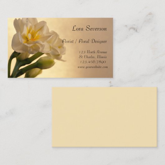 Blume Florist Visitenkarte (Vorne/Hinten)
