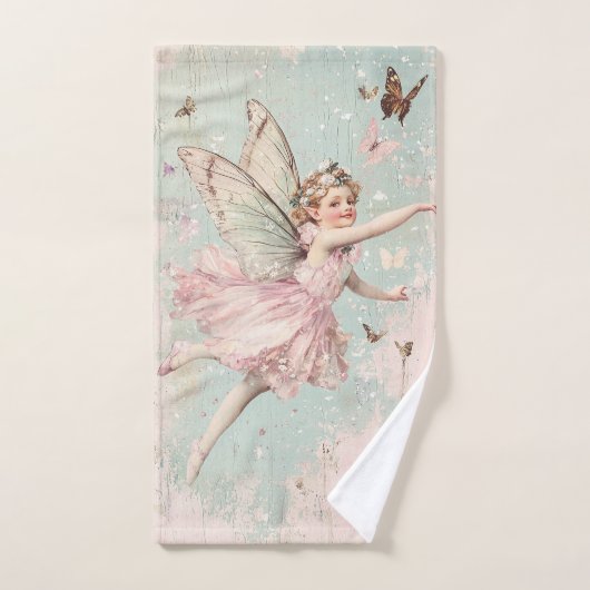 Blume Flutter und Twirl Märchen Badhandtuch Set (Handtuch)