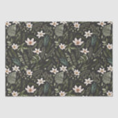 Blume Foliage Wasserfarbe Nahtlose Blumenmuster Seidenpapier (Vorderseite)