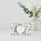 Blume & Folien - einfache Visitenkarte (Stehend Vorderseite)