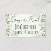 Blume & Folien - einfache Visitenkarte (Rückseite)