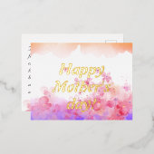 Blume Folien Feiertagspostkarte (Vorderseite/Rückseite)