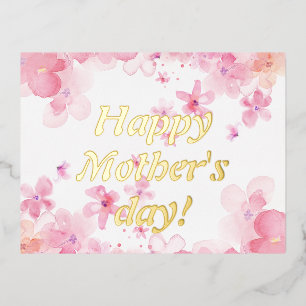 Blume Folien Feiertagspostkarte