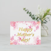 Blume Folien Feiertagspostkarte (Stehend vorne)