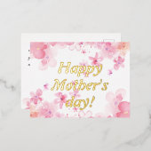 Blume Folien Feiertagspostkarte (Vorderseite/Rückseite)