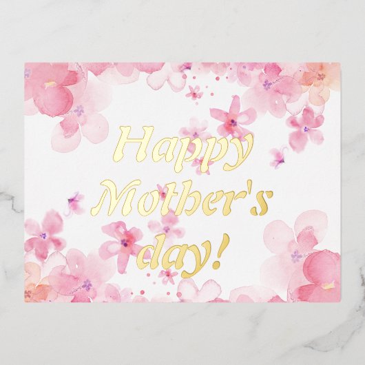 Blume Folien Feiertagspostkarte (Vorderseite)