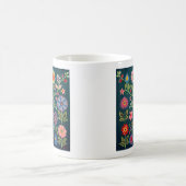 Blume Folk Art Motif Kaffeetasse (Mittel)