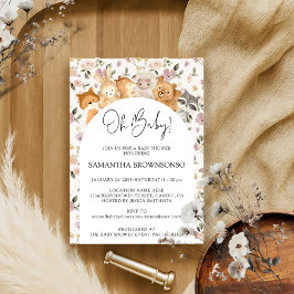 Blume Forest Animals Budget Oh Baby Dusche Einladung