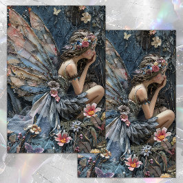 BLUME FOREST FAIRY DECOUPAGE TISSUPAPIER SEIDENPAPIER