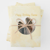 Blume Form Custom Foto Pastell Wasserfarbe Geschenkpapier Set (Beispiel)