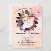 Blume Form Foto Pastellfarbenvorlage Einladung (Vorderseite)